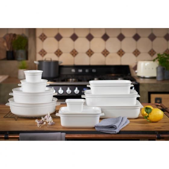Villeroy & Boch Clever Cooking Teglia Rettangolare 24 x 14 cm Porcellana Premium Bianco - Multiuso per Dolci e Sformati