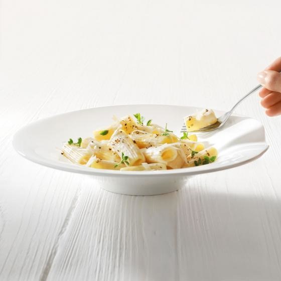 Villeroy & Boch Pasta Passion Piatto per Pasta Medio 27 cm, Porcellana Premium, Set di 2 Pezzi, Design Profondo con Rientranza