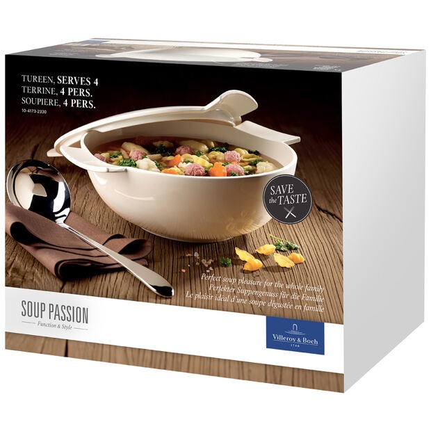 Villeroy & Boch Soup Passion Terrina per 4 Persone 2,5 L in Porcellana Premium Bianco