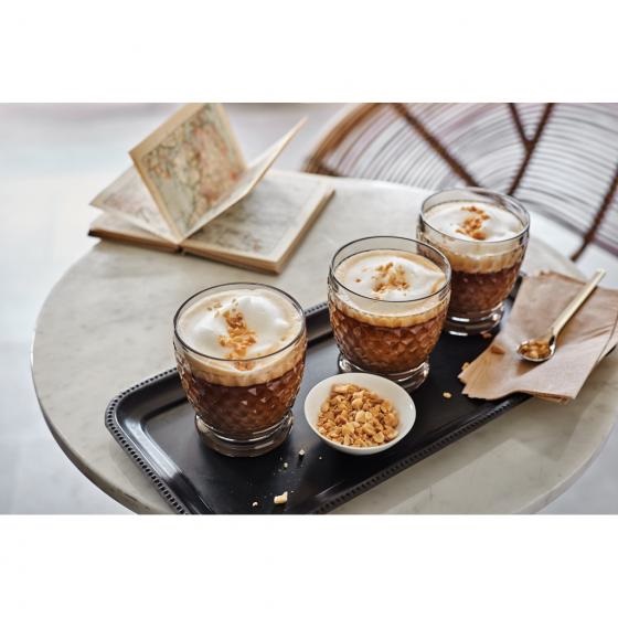 Villeroy & Boch Boston Coloured Bicchiere in Vetro Cristallo Smoke, Capacità 330 ml, Lavabile in Lavastoviglie, Design Sfaccettato