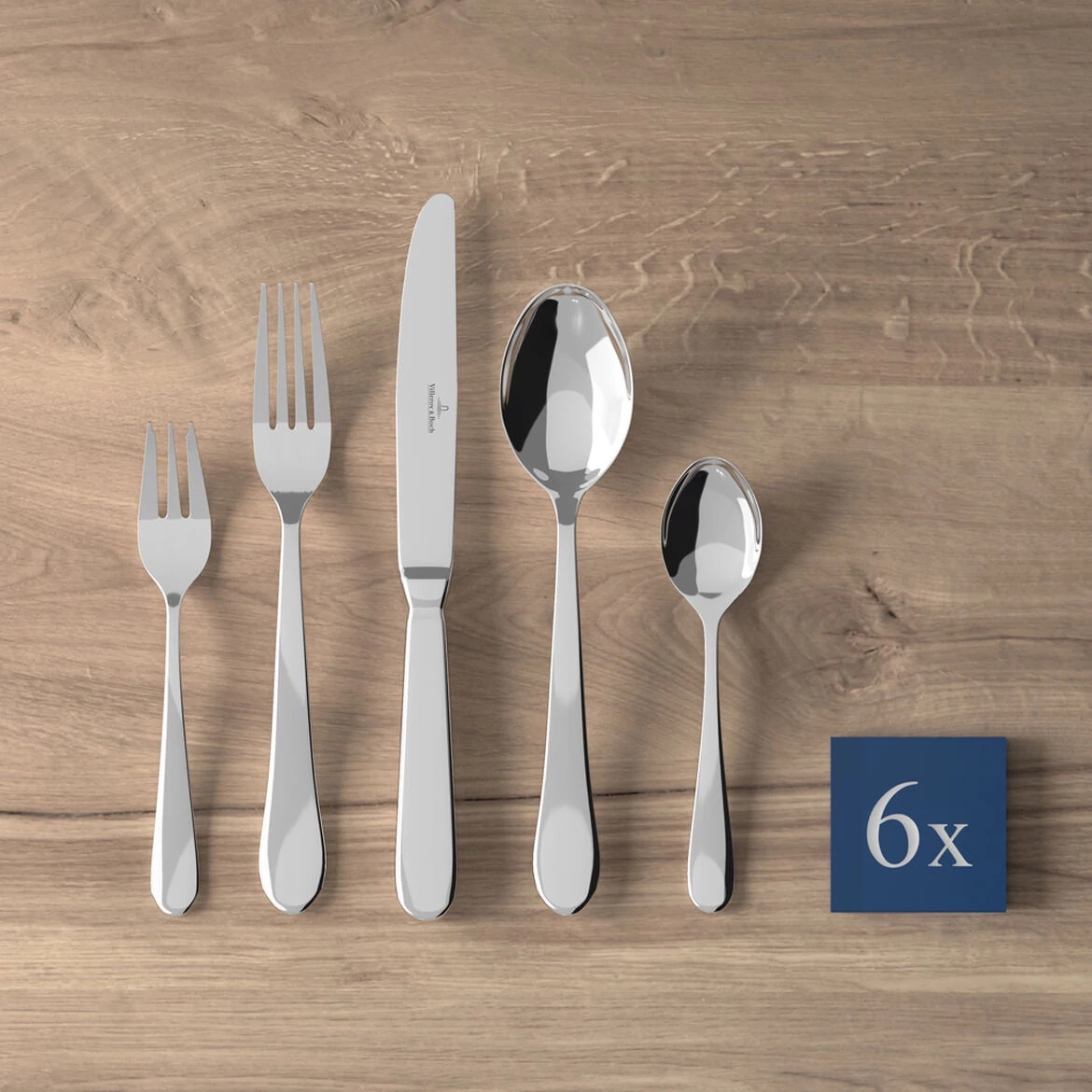 Villeroy & Boch Oscar Set di Posate in Acciaio Inox - 30 Pezzi per 6 Posti Tavola