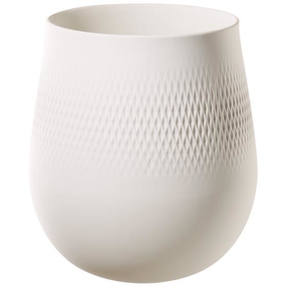 Villeroy & Boch Vaso Carré Grande in Porcellana Premium Bianca - 20.5x20.5x22.5 cm
