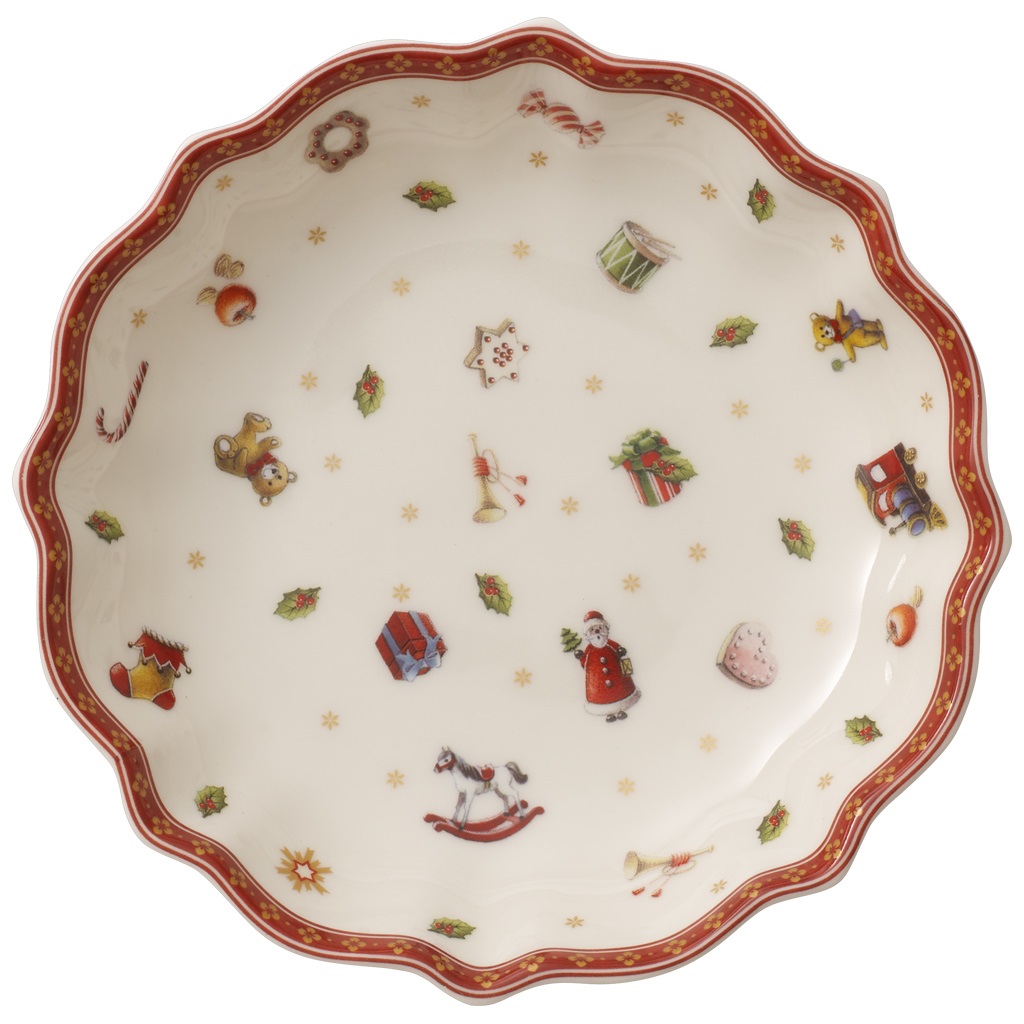 Villeroy & Boch Toy's Delight Coppetta Ciotola 16cm in Porcellana Bianco/Multicolore con Motivo Elegante per Tavola di Natale