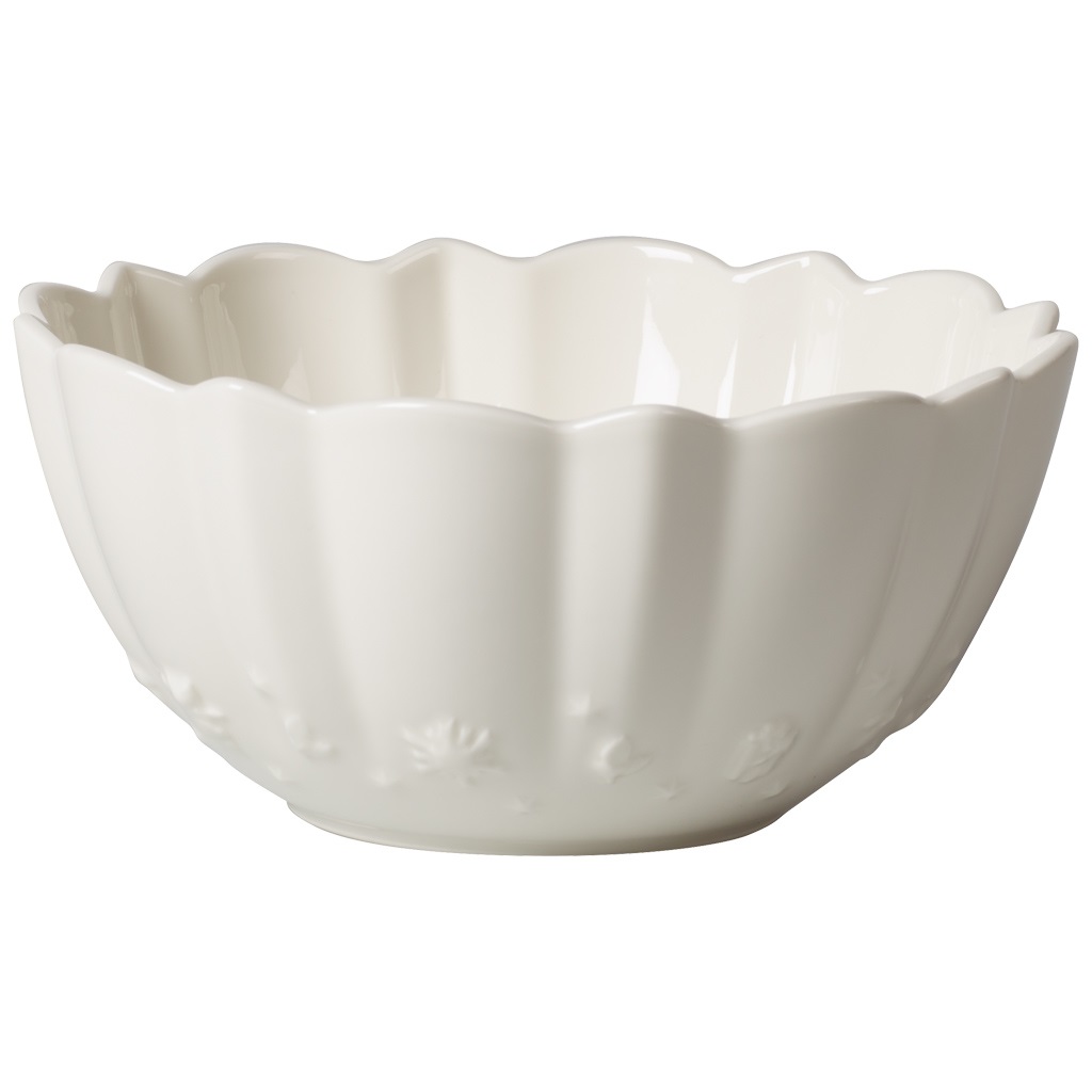 Villeroy & Boch 14-8658-1900 Ciotola Elegante in Porcellana con Rilievi di Giocattoli dei Monti Metalliferi, 15 cm, Ideale per Dessert e Tavole Imbandite, 1 pz