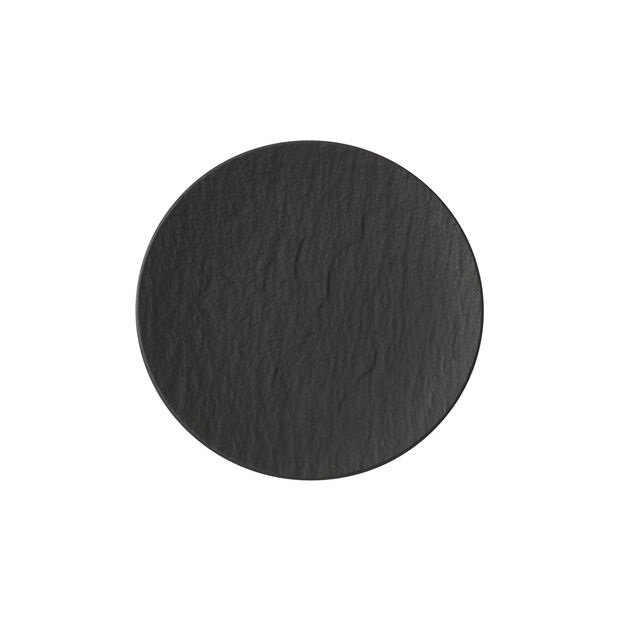 Villeroy & Boch Manufacture Rock Piatto per Pane, Porcellana Premium, 16 cm, Nero - Finitura Opaca Effetto Ardesia