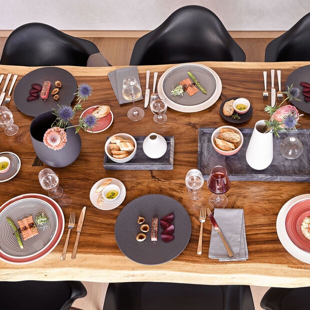 Villeroy & Boch Piatto per Pane Manufacture Rock, Porcellana Bianco (Blanc), 16 cm, Finitura Opaca Effetto Ardesia