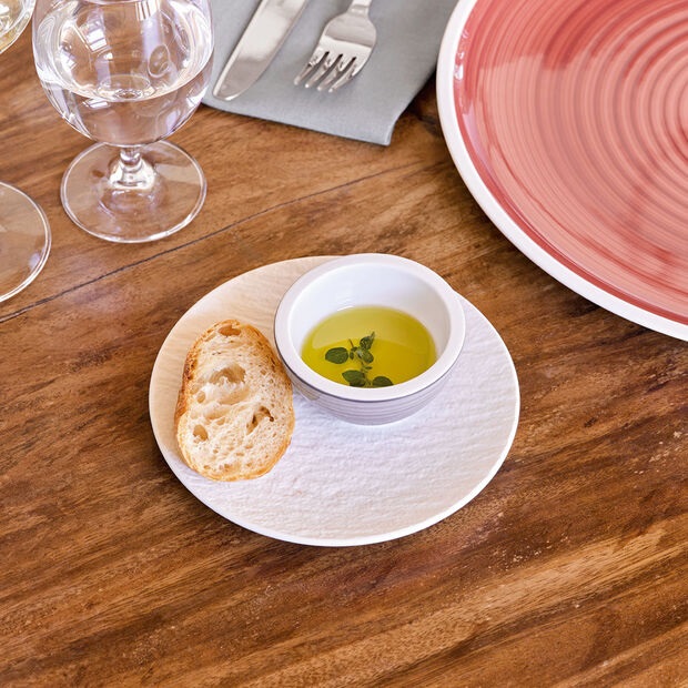 Villeroy & Boch Piatto per Pane Manufacture Rock, Porcellana Bianco (Blanc), 16 cm, Finitura Opaca Effetto Ardesia