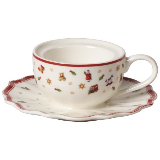 Villeroy & Boch Toy's Delight Decoration Portacandele Tazza Caffè Multicolore - Decorazione Natalizia in Porcellana