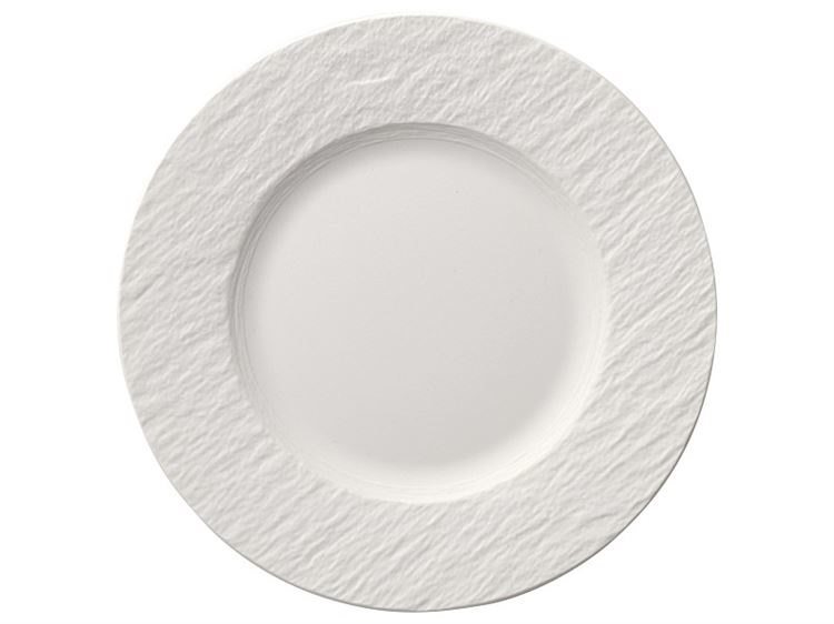 Villeroy & Boch Manufacture Rock Piatto da Dessert Rotondo in Porcellana Premium Bianco 22 cm