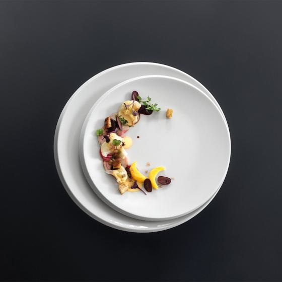 Villeroy & Boch NewMoon Piatto Piano 27 cm in Porcellana Bianco, Lavabile in Lavastoviglie, Design Contemporaneo per Uso Quotidiano e Feste