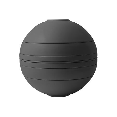 Villeroy & Boch Iconic La Boule Set da Tavola 7 Pezzi per 2 Persone in Porcellana Nero