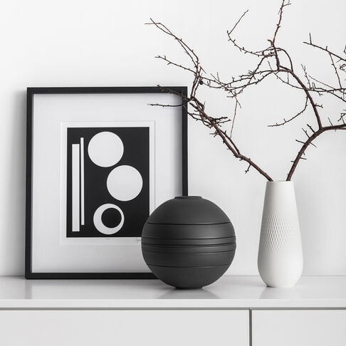 Villeroy & Boch Iconic La Boule Set da Tavola 7 Pezzi per 2 Persone in Porcellana Nero