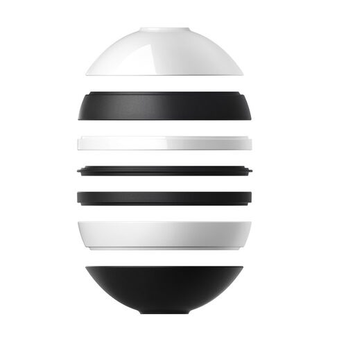 Villeroy & Boch Iconic La Boule Porcellana Nero, Bianco Rotondo Set da portata