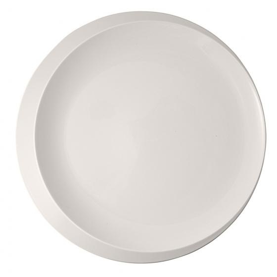 Villeroy & Boch NewMoon Piatto Gourmet Rotondo 37 cm Bianco in Porcellana Premium, Lavabile in Lavastoviglie e Adatto per Microonde