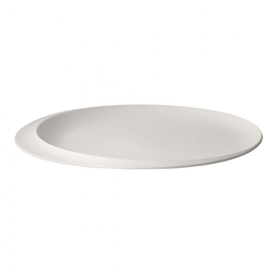 Villeroy & Boch NewMoon Piatto Gourmet Rotondo 37 cm Bianco in Porcellana Premium, Lavabile in Lavastoviglie e Adatto per Microonde