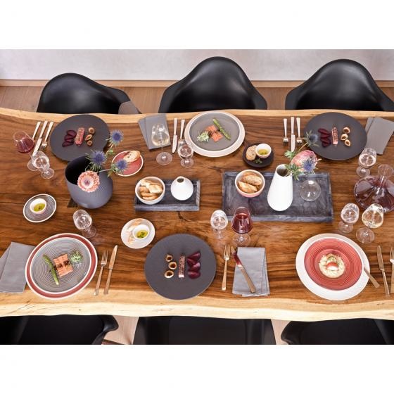 Villeroy & Boch Manufacture Rock Piatto di Servizio Rettangolare in Porcellana Premium Nero - 37 x 18 cm