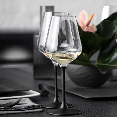 Villeroy & Boch Manufacture Rock Set di 4 Bicchieri da Vino Bianco 380 ml in Cristallo Elegante