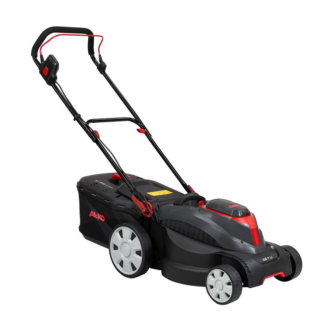 AL-KO 38.1 Li Easy - Tagliaerba a batteria 37 cm, 18V/4,0 Ah, Acciaio, Cesto di raccolta, Superficie max 300m²