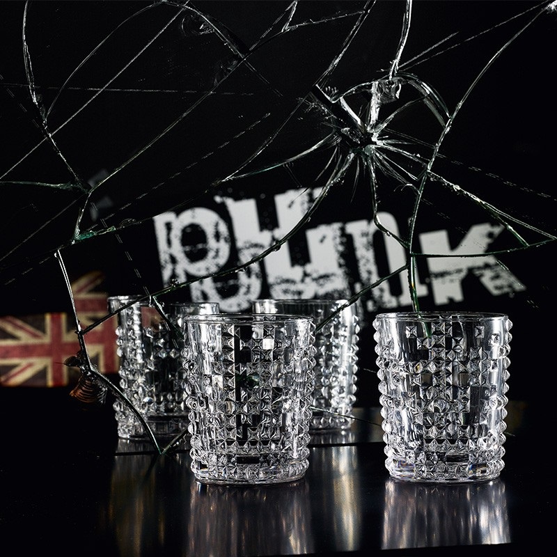 Nachtmann Punk Bicchiere Tumbler da Whisky Set 4 Pezzi 330 ml Cristallo Trasparente