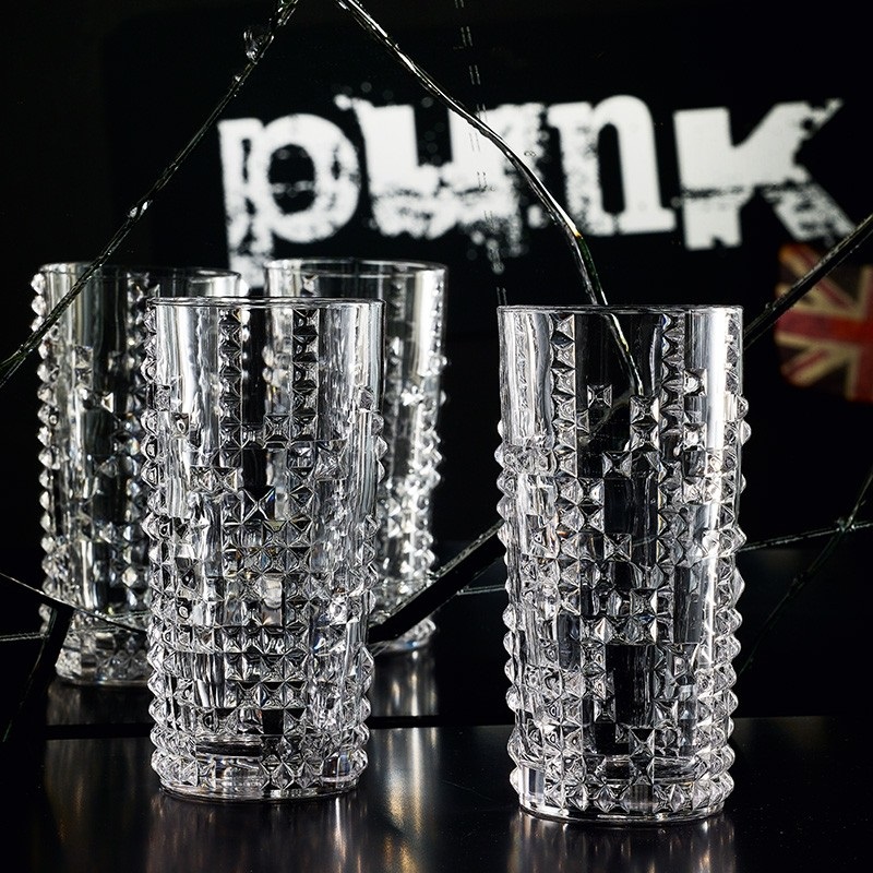 Nachtmann Punk Set di 4 Bicchieri Alti da Longdrink in Cristallo, Capacità 390 ml