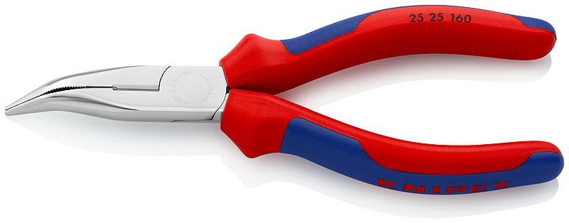 Knipex Pinza a Becchi Mezzotondi Cromata 160 mm con Manici Rivestiti in Materiale Bicomponente