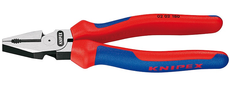 Knipex Pinza Universale Tipo Forte 180 mm - Bonderizzata Nera con Rivestimento Bicomponente e Taglienti Duri
