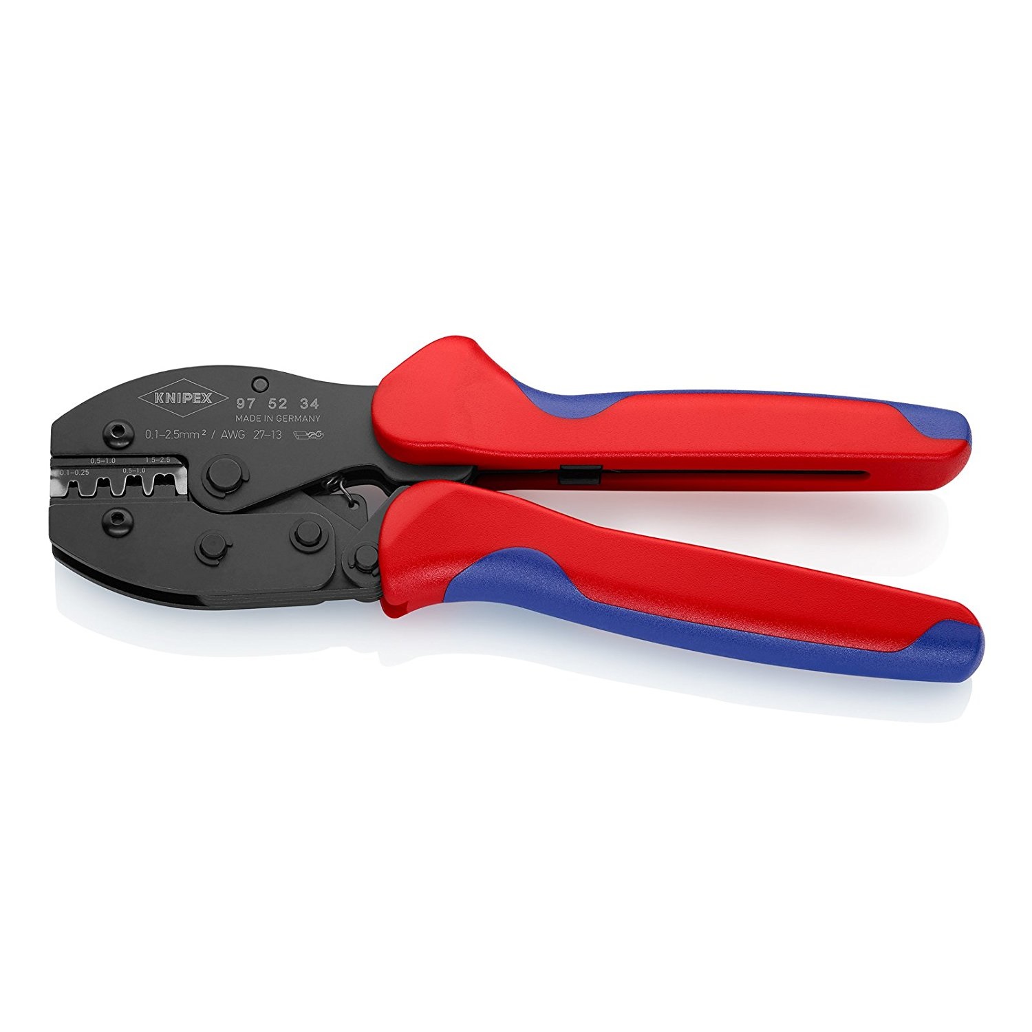 KNIPEX PreciForce Pinza per Capicorda 220 mm con Impugnature Multicomponente e Alta Qualità di Crimpaggio