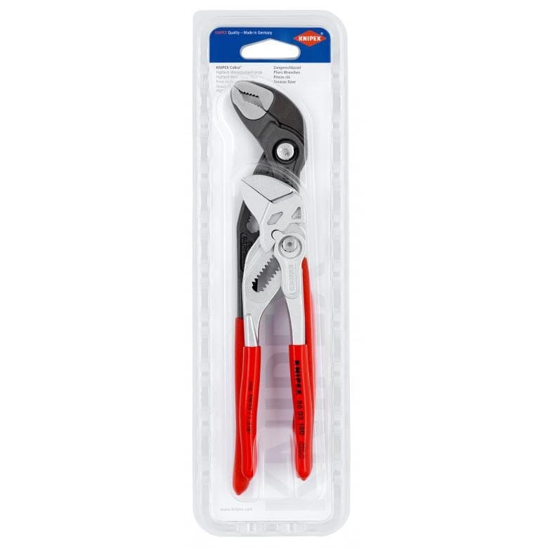 KNIPEX Set di pinze: 1 pinza 180 mm e 1 pinza per pompa dell'acqua 250 mm in blister
