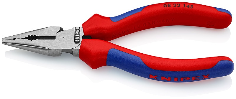 Knipex Pinza Universale 145 mm con Testa a Punta Bonderizzata Nera e Manici in Materiale Bicomponente