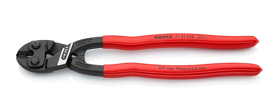Knipex CoBolt XL Tronchese a Doppia Leva 250 mm Bonderizzata Nera con Manici Antiscivolo