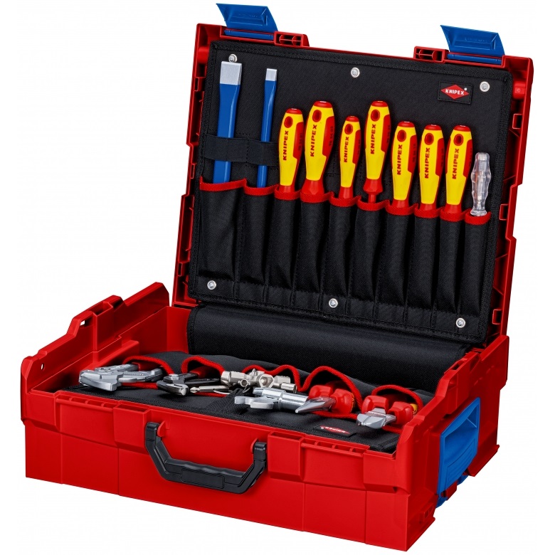 Knipex 00 21 19 LB S Set di Strumenti Meccanici - 52 Pezzi, Cofanetto in ABS Antiurto, Utensili Testati VDE
