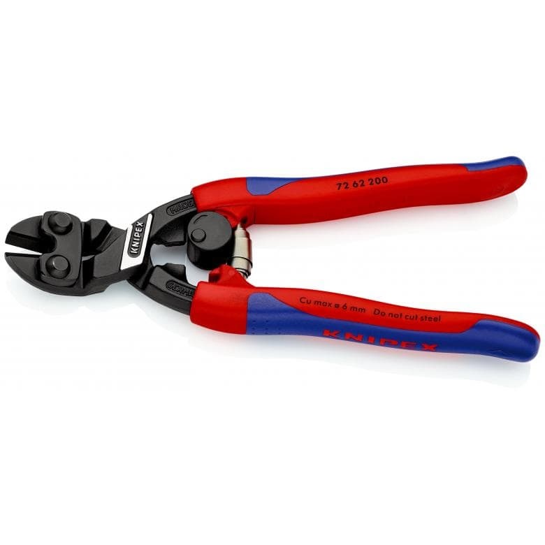Knipex Tronchese per Taglio Raso Tipo Forte 200 mm - Acciaio al Cromo Vanadio, Rivestimento Bonderizzato Nero, Manici Bicomponente