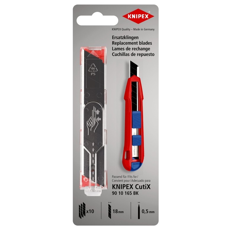 Knipex Lama di Ricambio 90 10 165 E02 - Acciaio Chirurgico, 10 Pezzi, 165 mm