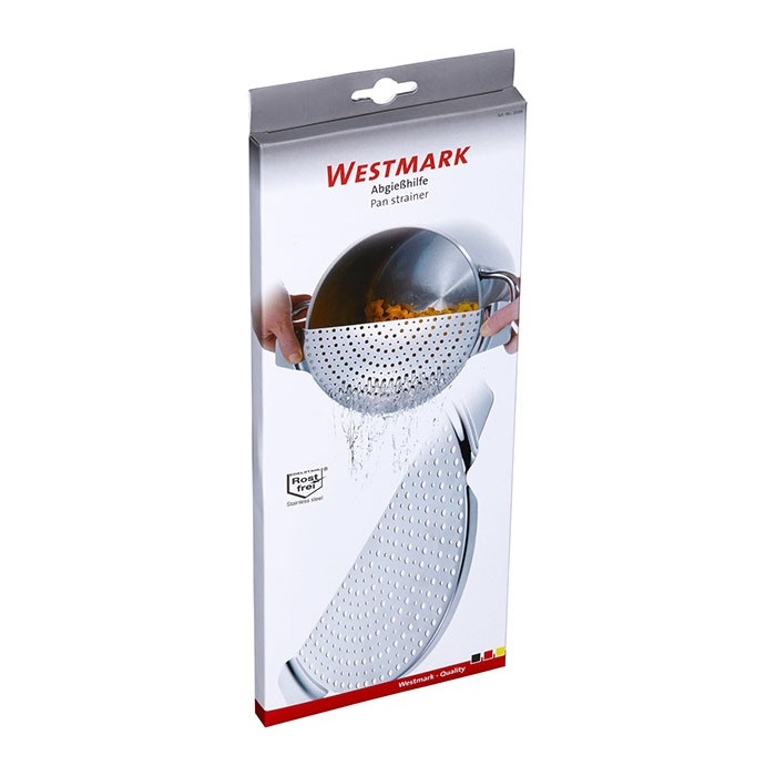 Westmark Scolapasta in Acciaio Inox con Manici - Per Pentole da Ø 26 cm, Argento
