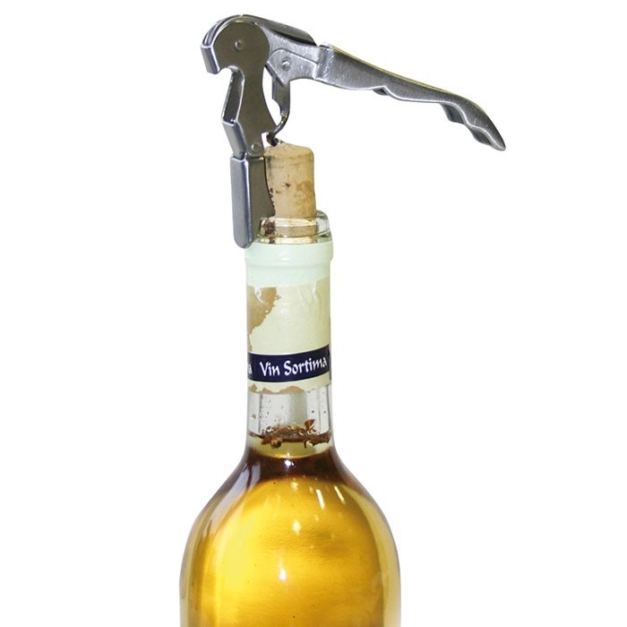 Westmark Cavatappi Profi Waiter in Acciaio Inossidabile con Coltello da Sommelier Integrato - Argento, 12 x 2 cm