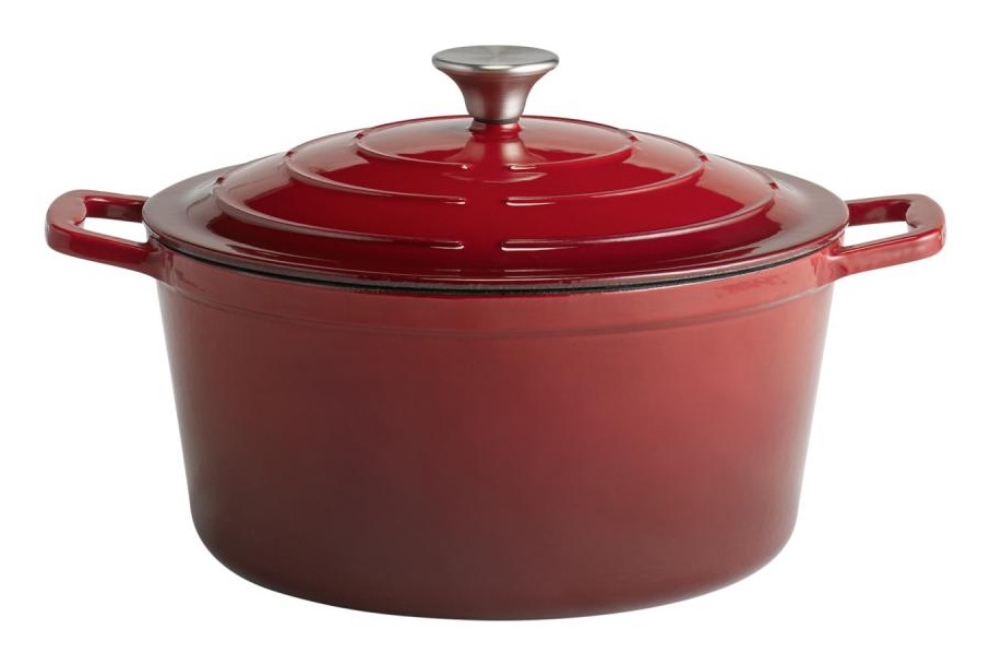 APS Pentola in Ghisa 5 STARS Ø 28 cm, 6 litri, Coperchio Inclusa, Adatta per Induzione e Forno, Colore Antracite