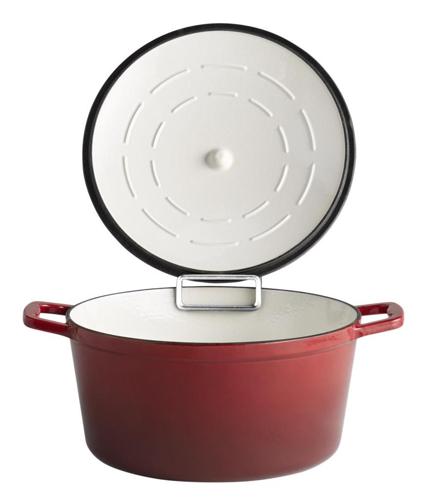 APS Pentola in Ghisa 5 STARS Ø 28 cm, 6 litri, Coperchio Inclusa, Adatta per Induzione e Forno, Colore Antracite