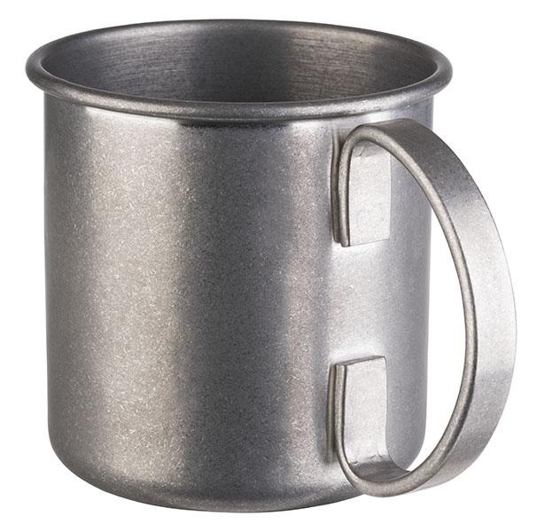 APS Tazza Barrel Moscow Mule - Acciaio Inossidabile Anticato, Ø 9 cm, Altezza 9 cm, Capacità 0,45 litri