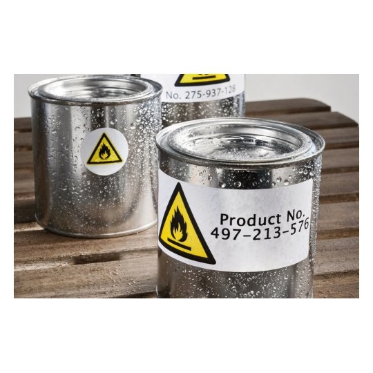 Avery L4718-20 Etichette Adesive Permanenti in Poliestere Bianco 70 x 37 mm - 24 Etichette per Foglio, 20 Fogli, Resistenti all'Acqua e agli Oli