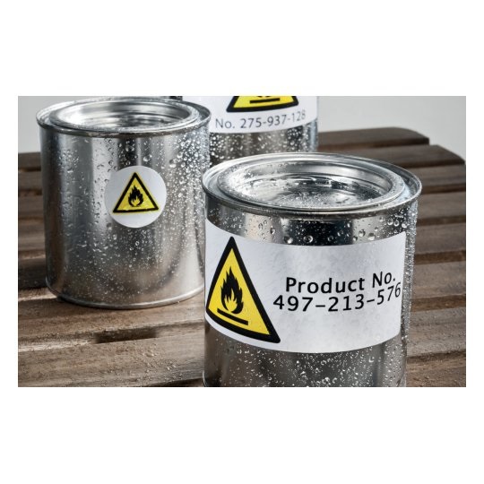 Avery L4773-100 Etichette Adesive in Poliestere Bianco 63,5 x 33,9 mm - 24 Etichette per Foglio - Confezione da 100 Fogli - Impermeabili e Resistenti agli Agenti Atmosferici