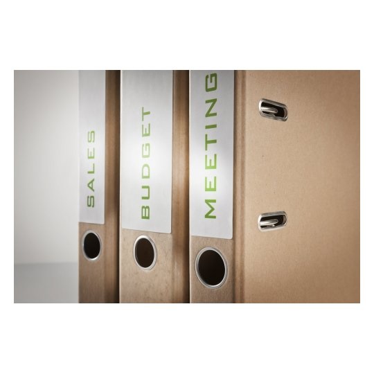 Avery Etichette Autoadesive in Carta Riciclata Bianco 38 x 192 mm con Angoli Arrotondati, Adesivo Permanente, 100 Fogli, Compatibili con Stampanti Laser