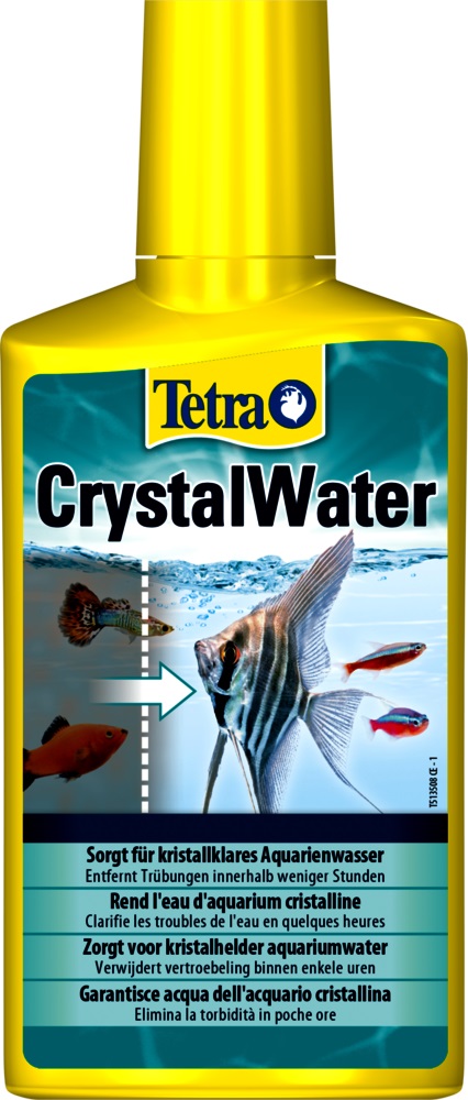 Tetra CrystalWater 250 ml - Biocondizionatore per Acquari, Elimina Rapidamente l'Intorbidimento e Rende l'Acqua Cristallina