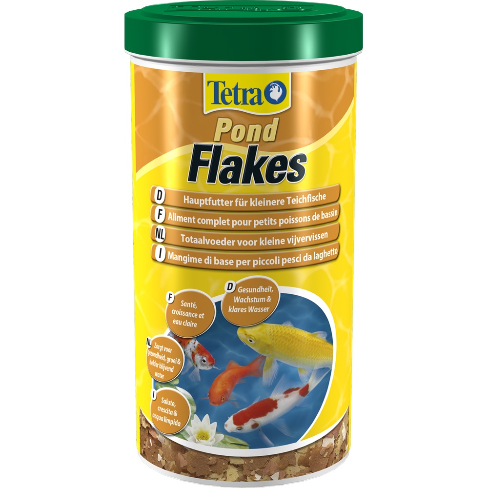 Tetra Pond Flakes 10 L - Mangime Completo in Fiocchi per Pesci da Laghetto, Carpe Koi e Pesci Rossi