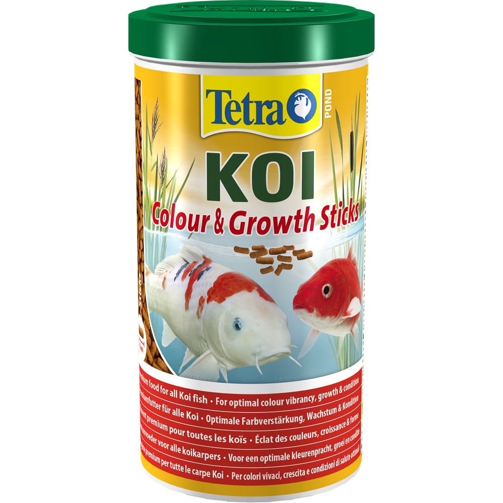 Tetra Pond Koi Colour & Growth Sticks 1L - Mangime premium in bastoncini per carpe koi a partire da 15 cm, per vitalità, crescita sana e colorazione intensa
