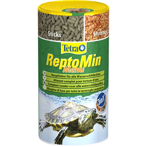 Tetra ReptoMin Menu - Mangime 3 in 1 per tartarughe acquatiche, 250 ml (44 g)