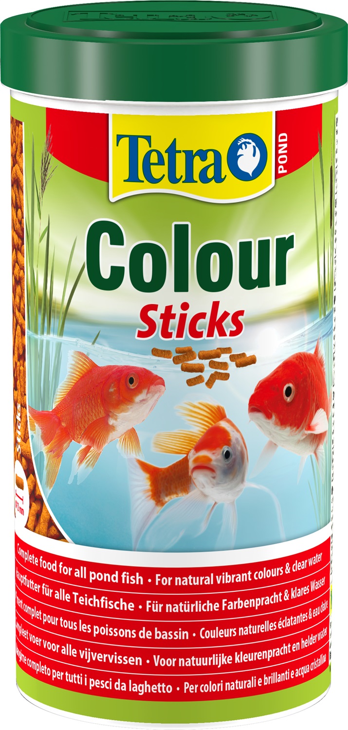 Tetra Pond Colour Sticks 10 L - Mangime completo galleggiante per pesci del laghetto dai colori brillanti