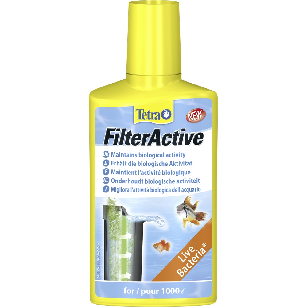 Tetra FilterActive 250 ml - Attivatore Batterico per Filtro Biologico Acquario con Batteri Vivi per Ridurre Impurità e Mantenere l'Equilibrio Biologico