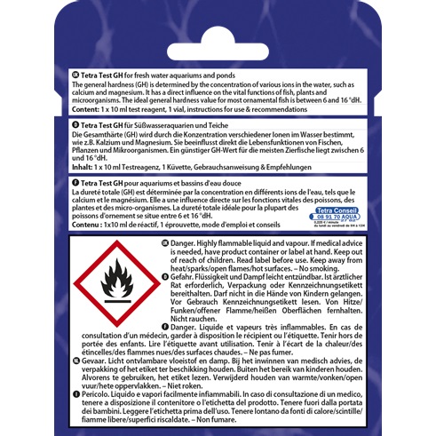 Tetra Test GH 10 ml - Misurazione della Durezza Totale per Acquari d'Acqua Dolce e Marina