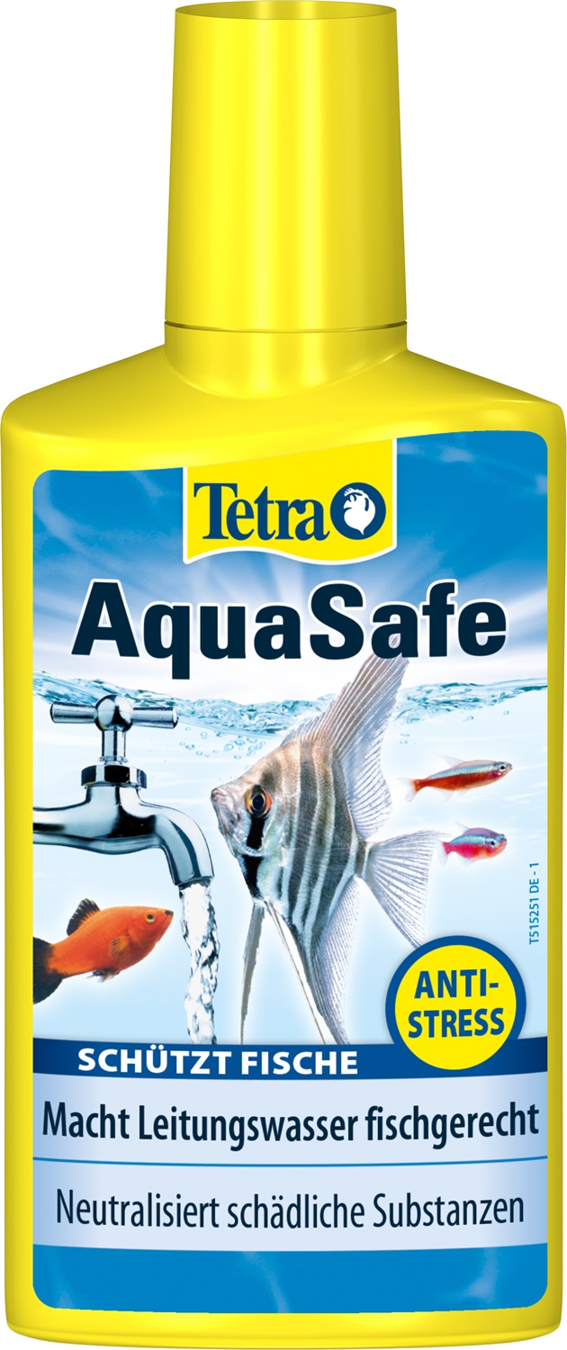 Tetra AquaSafe Biocondizionatore per Acquari - 500 ml, Rimuove Cloro e Metalli Pesanti, Favorisce la Salute dei Pesci con Formula BioExtract