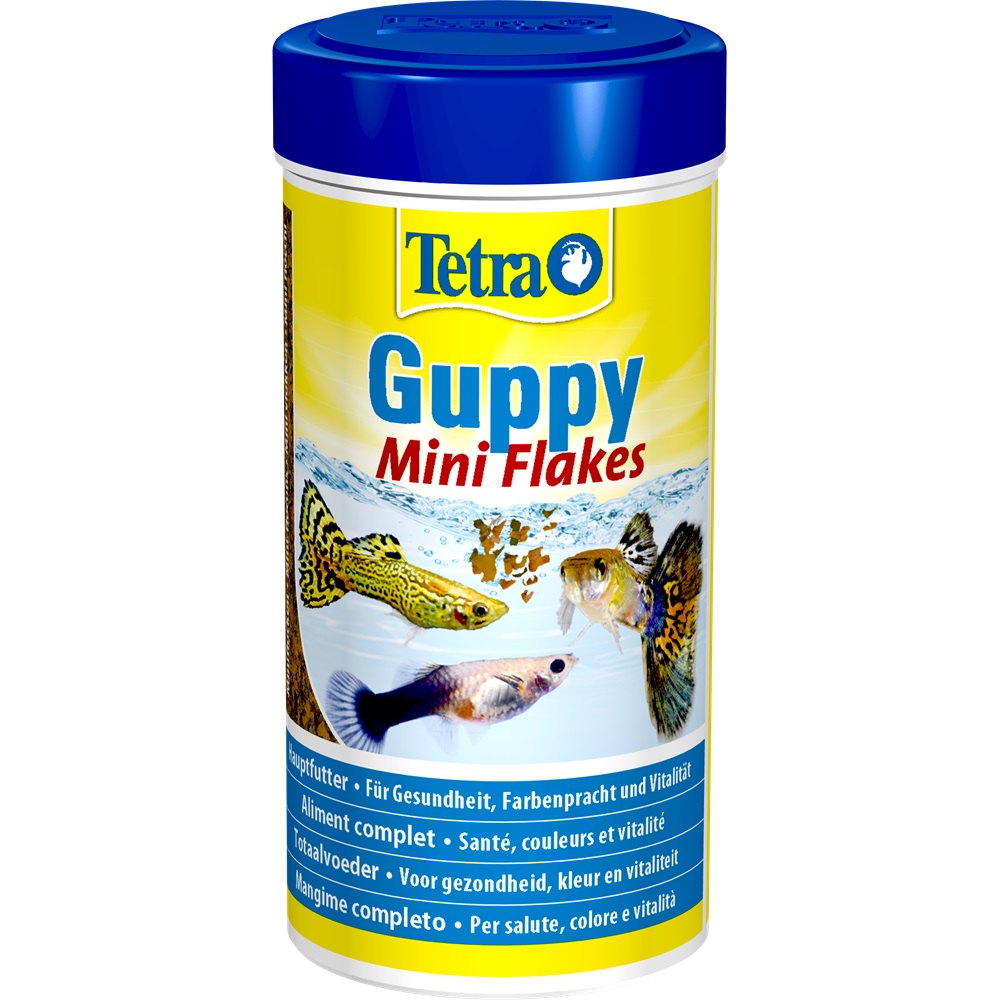 Tetra Guppy Mini Flakes 250 ml - Mangime Completo in Mini Fiocchi per Guppy e Altri Pesci Tropicali